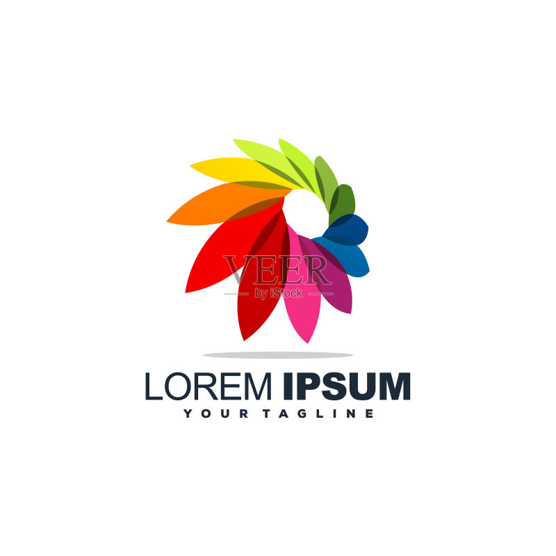 彩色抽象Logo设计图标素材