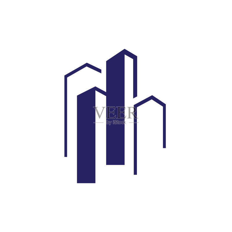 城市景观设计公司大楼Logo图标素材