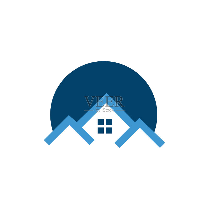 房屋建筑构造公寓图标素材