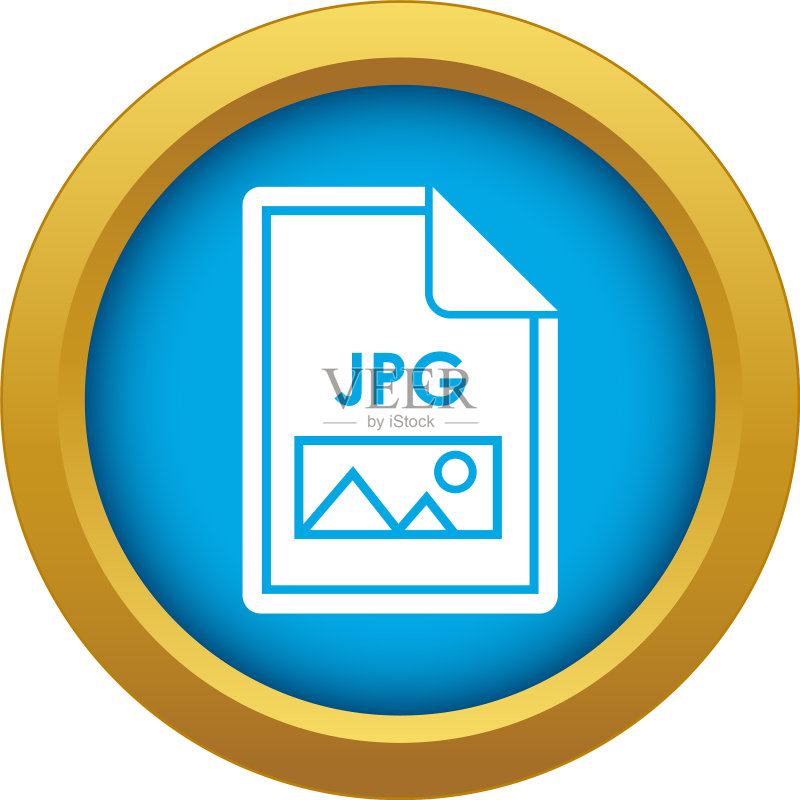蓝色孤立文件JPG图标图标素材