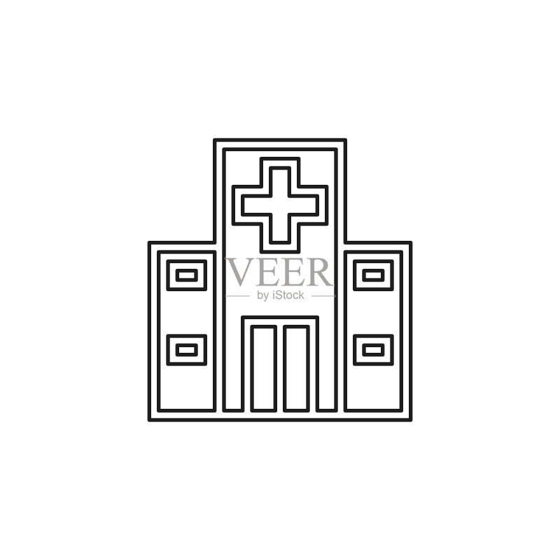 医院大楼图标素材