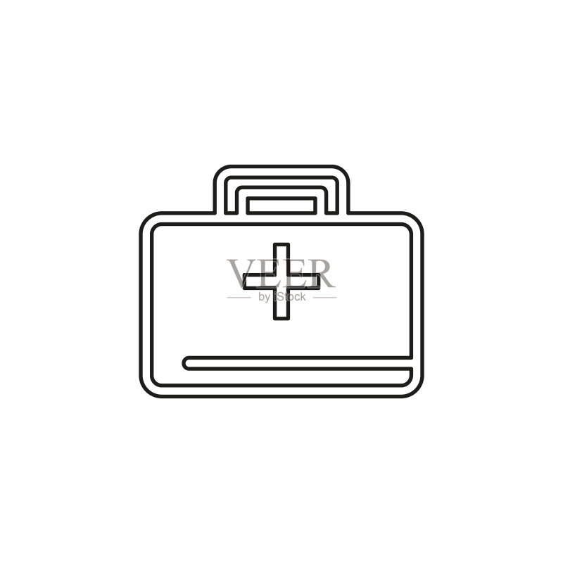 医疗箱-医生案例图标素材