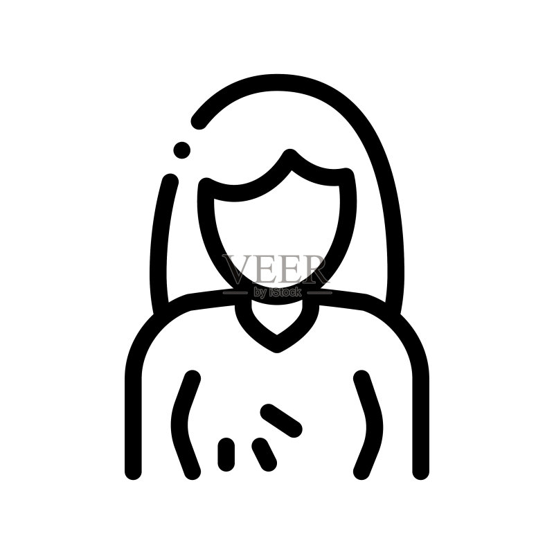 怀孕乳房肿胀症状图标图标素材