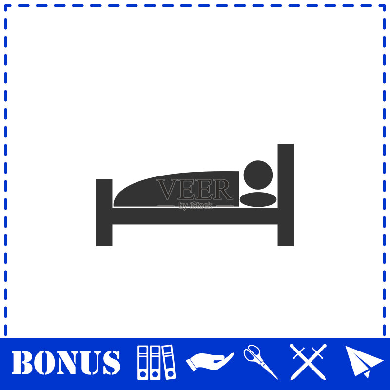 睡眠图标扁平风格图标素材