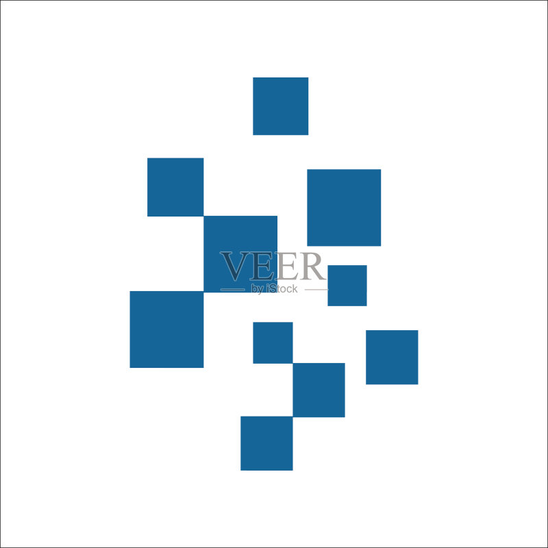 数字标牌像素图标科技标志元素图标素材