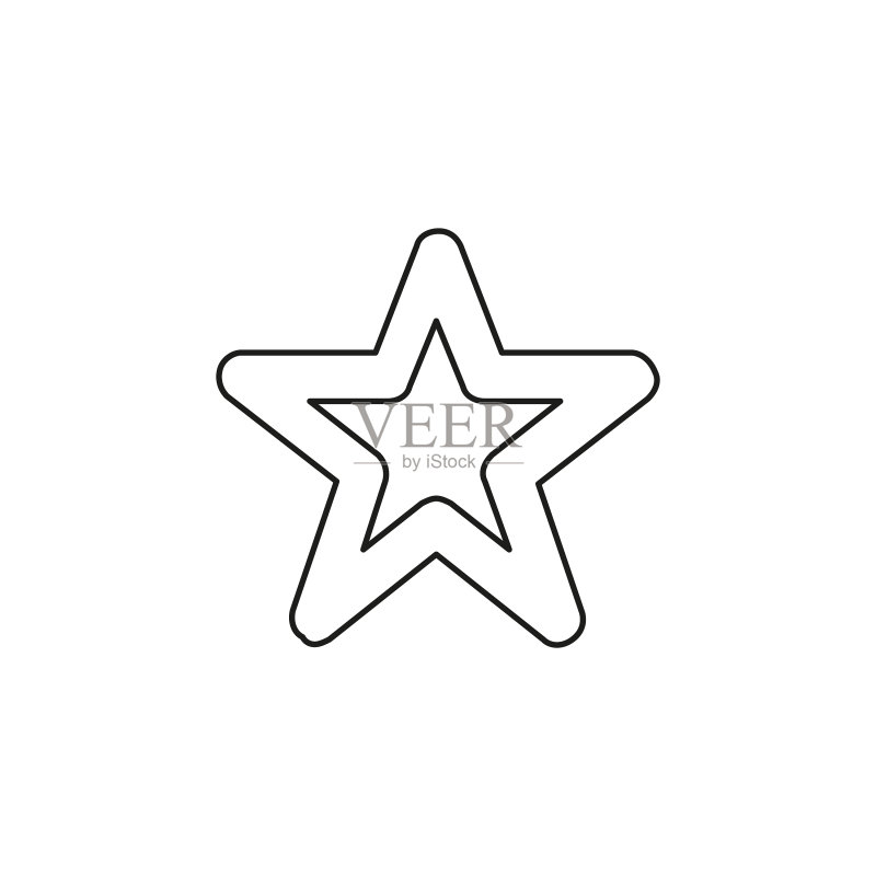 星星符号评级或奖励形状成功图标素材