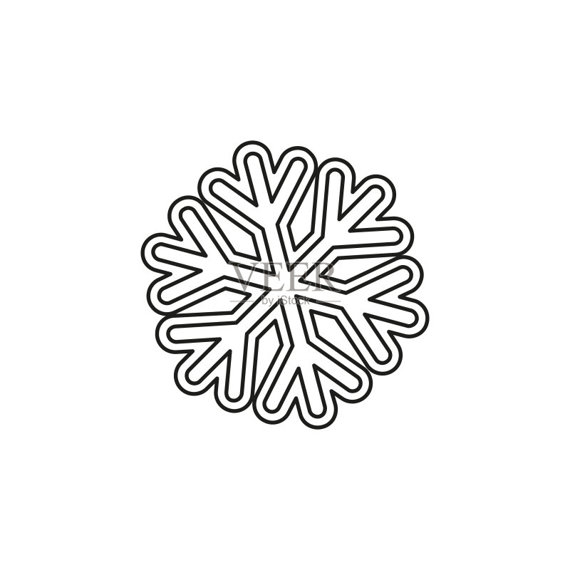 圣诞冬季雪花图标图标素材