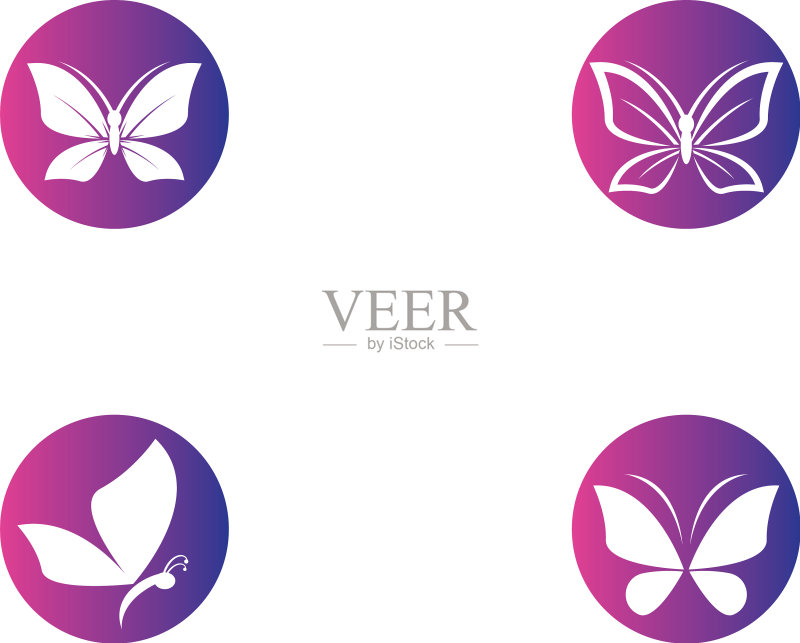 蝴蝶logo模板图标图标素材