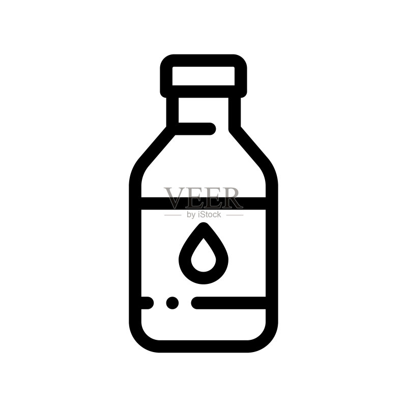 塑料瓶装健康水标志图标图标素材