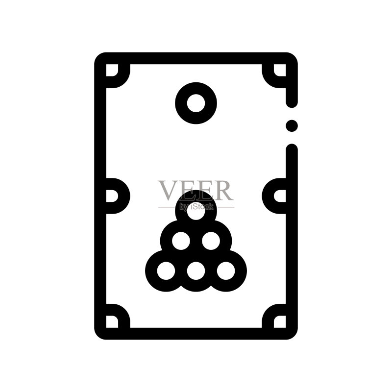 互动游戏台球细线图标图标素材