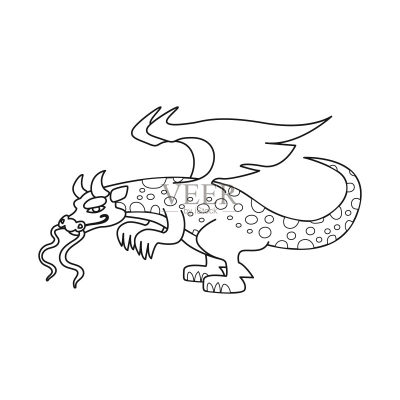 龙与怪物标志设计合集图标素材