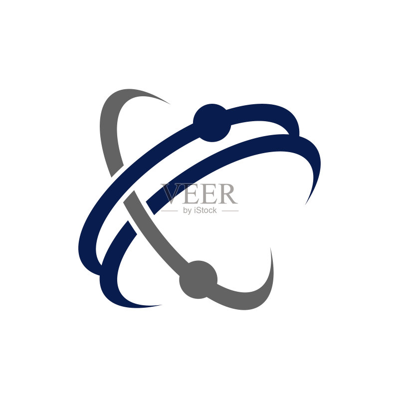 轨道行星科技卫星Logo设计图标素材