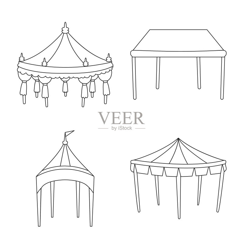 屋顶和折叠logo设计图标素材