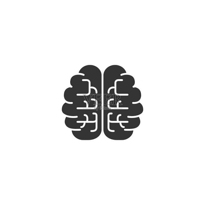黑色大脑图标图标素材