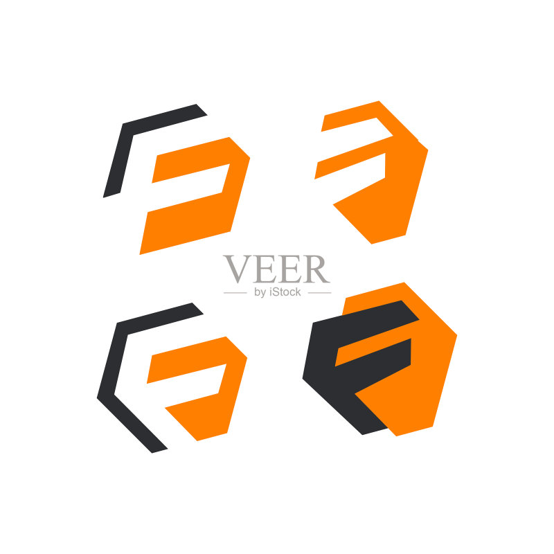 健身F字母logo设计模板图标素材