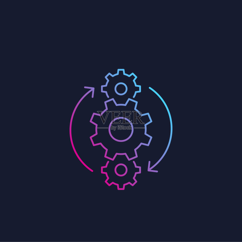 健身,健康,健身房时髦图标上的圆圈图标素材
