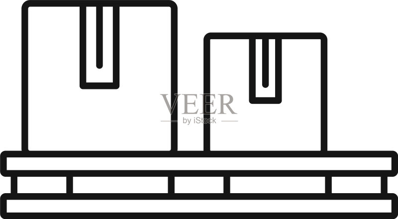 仓库垫板图标轮廓样式图标素材