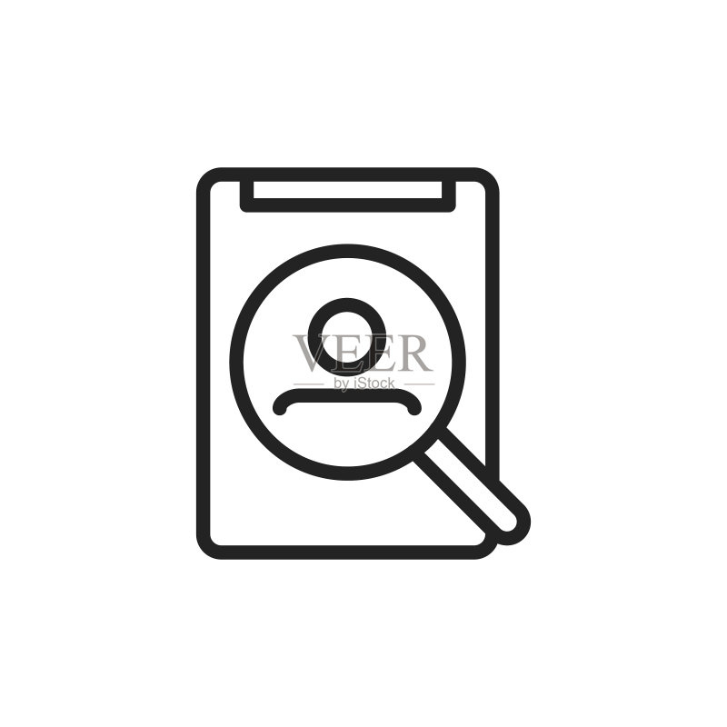 线性风格的网页搜索图标,SEO分析图标素材