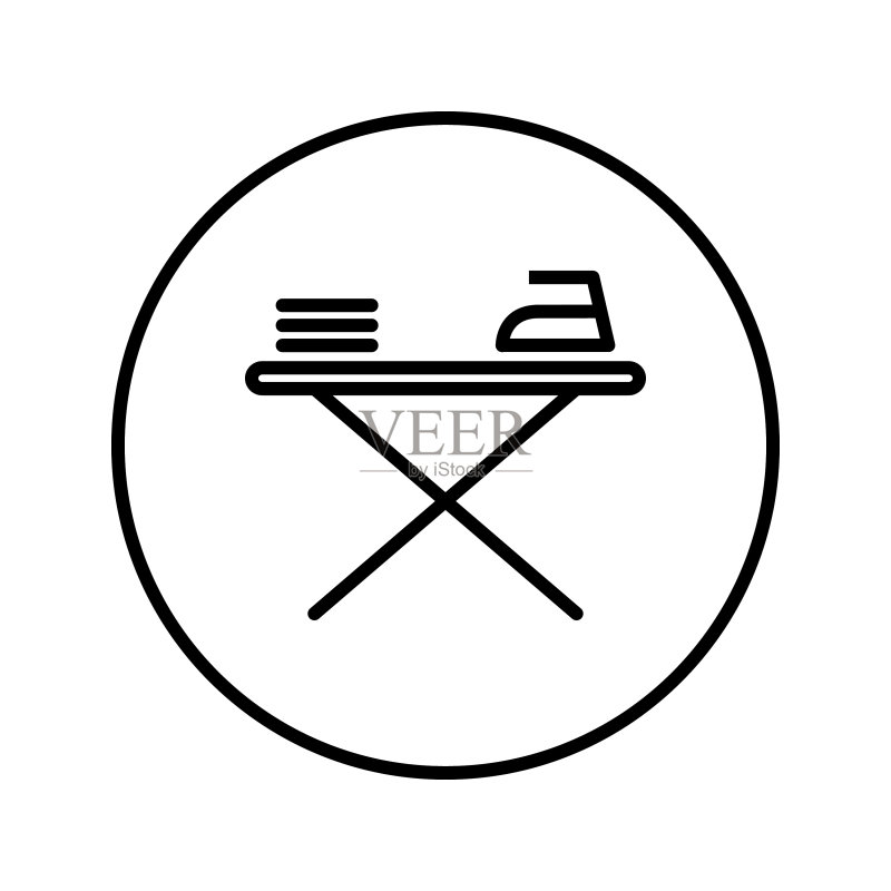 熨衣板图标可编辑细线图标素材