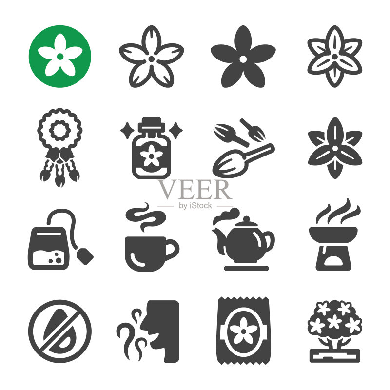 茉莉花图标合集图标素材
