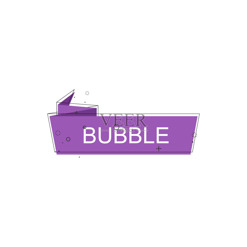 线性促销彩带banner价格标签贴纸图标素材