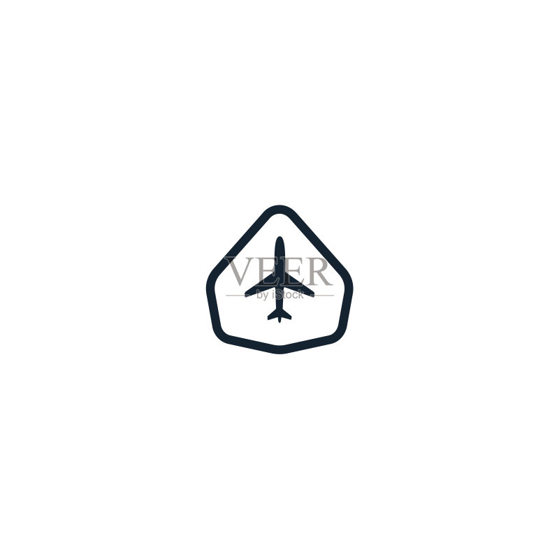 独特的飞机Logo设计图标素材
