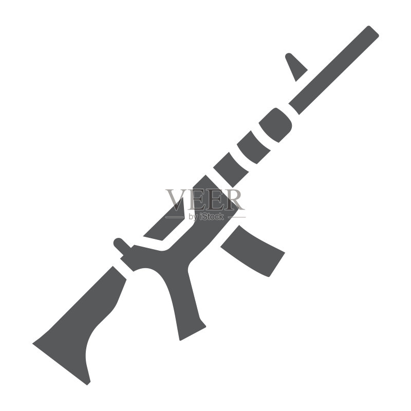 M4A1步枪军事自动图标图标素材