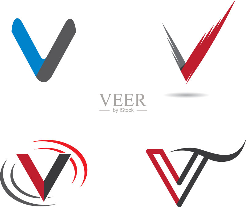 字母V符号设计图标素材