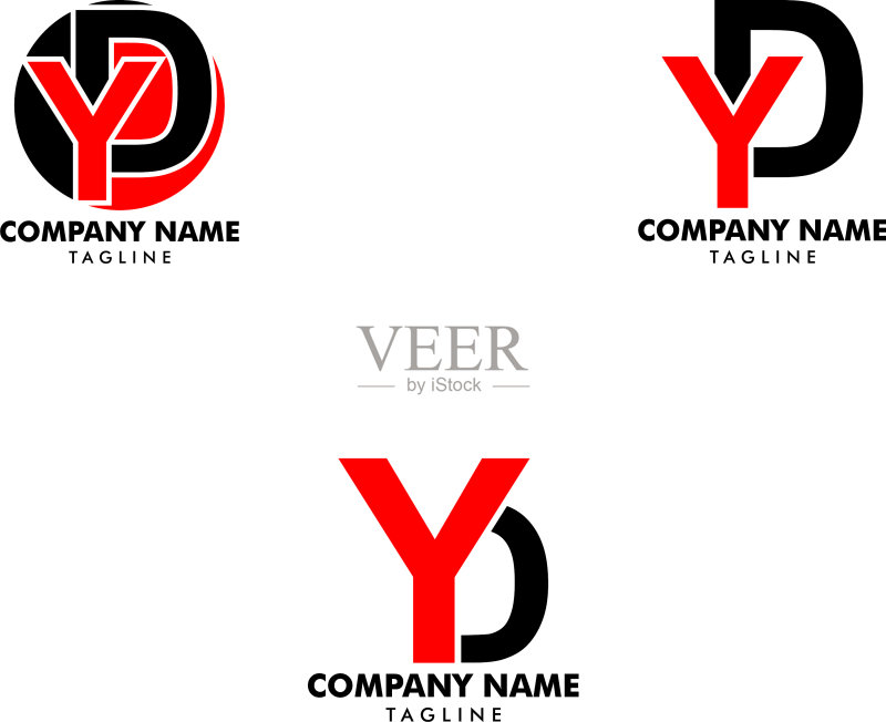 YD首字母logo模板设计图标素材