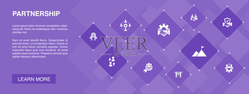 合作banner 10图标概念协作图标素材