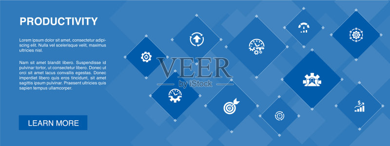 生产力banner 10图标概念表现图标素材