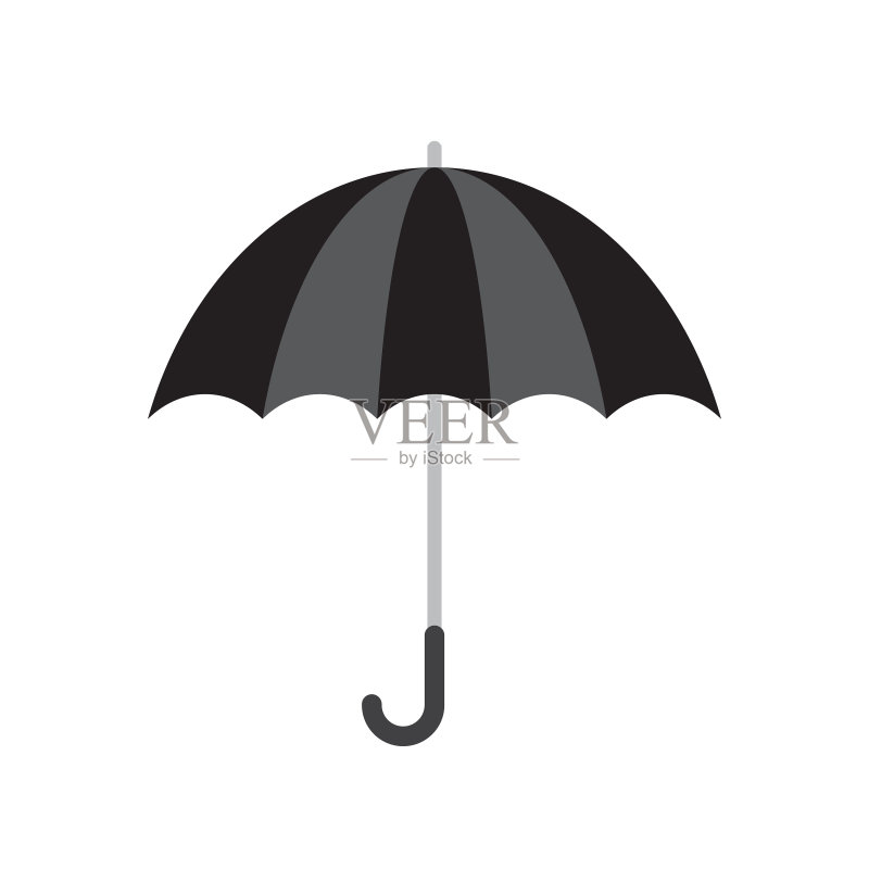 黑色雨伞图标图标素材