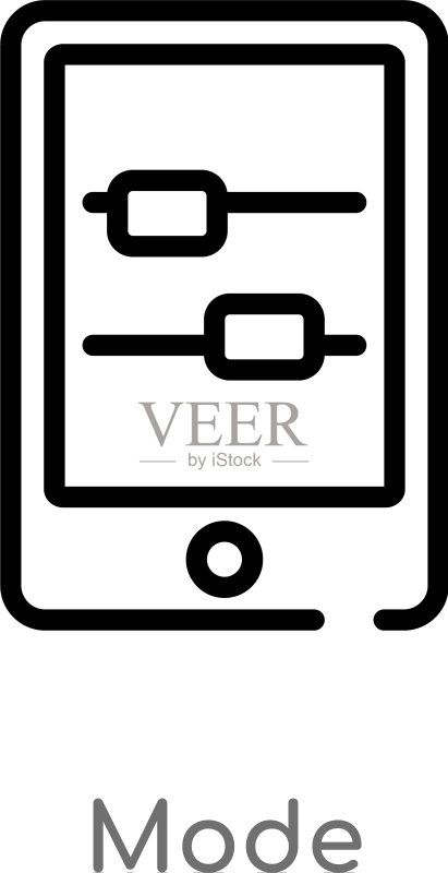 模式轮廓图标黑色简约线条图标素材