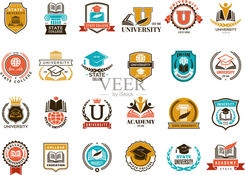 大学徽章图标素材