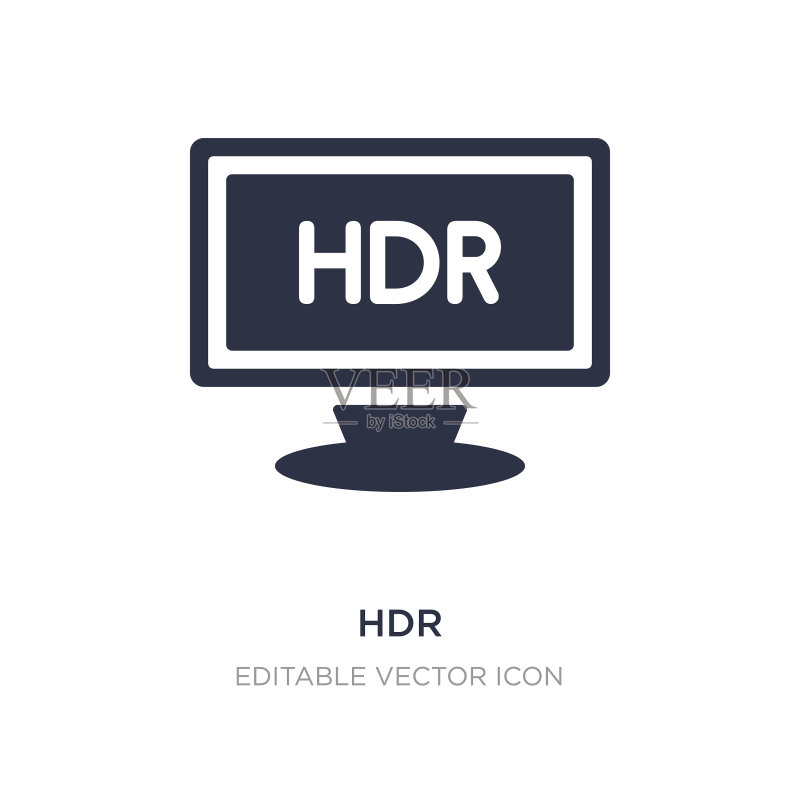 白色背景上的hdr图标图标素材