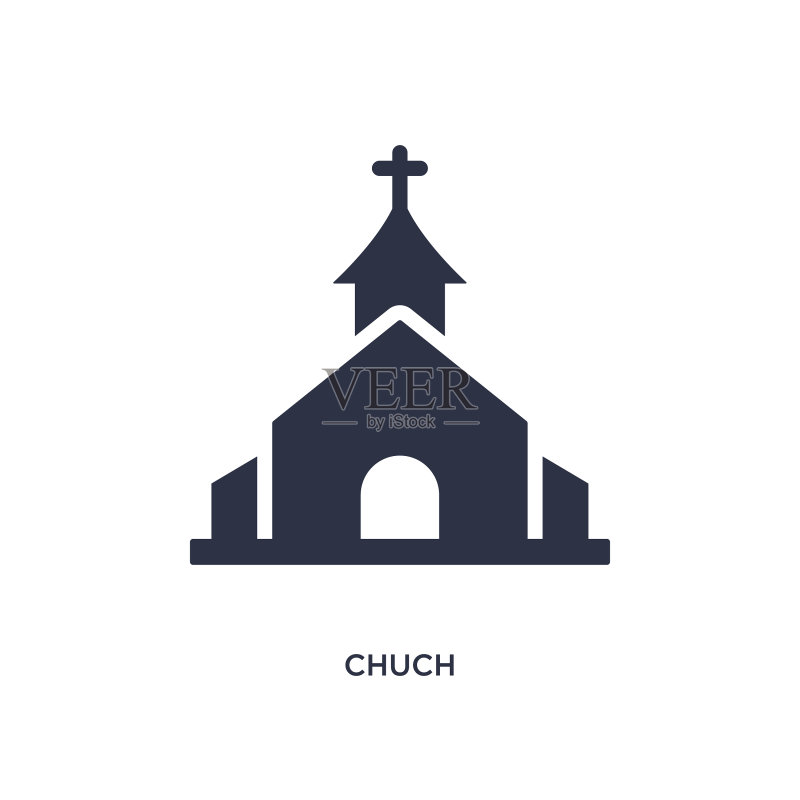 白色背景上的chuch图标元素图标素材