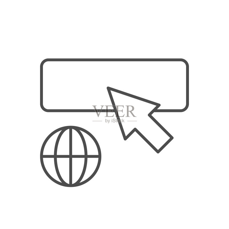 网页浏览线条轮廓图标图标素材