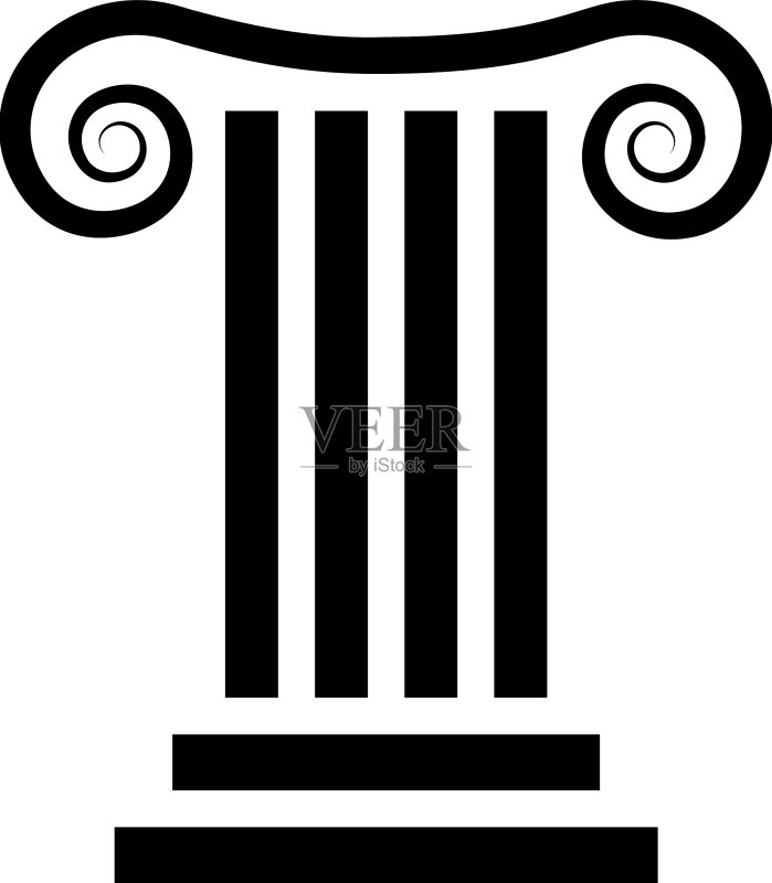 柱子素描图标素材