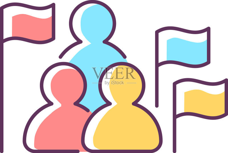 社会研究RGB颜色图标图标素材
