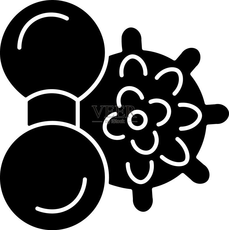 手动按摩球黑色字形图标图标素材