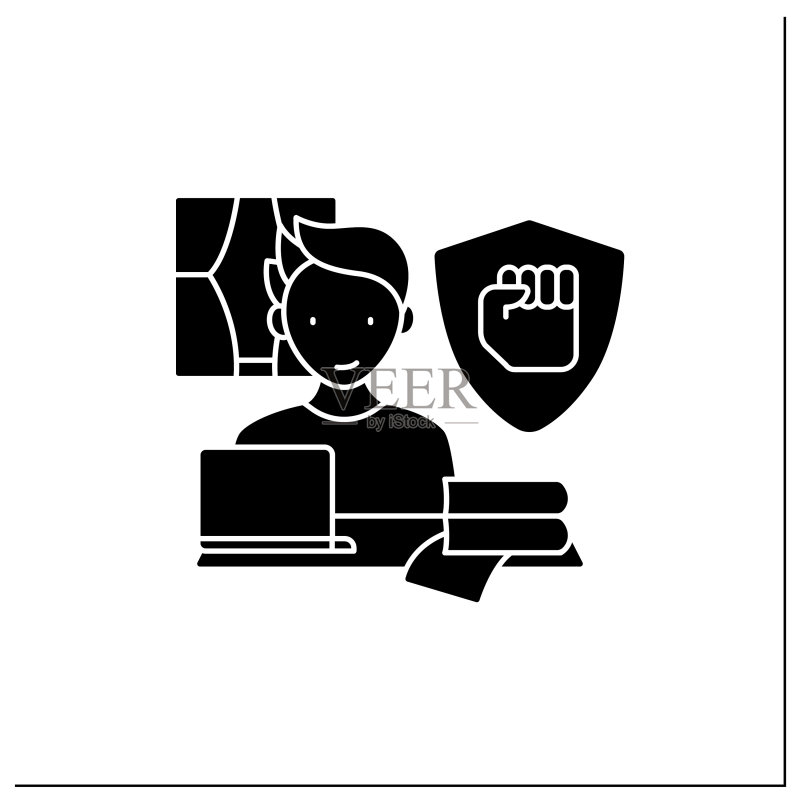 远程办公 Glyph 图标图标素材
