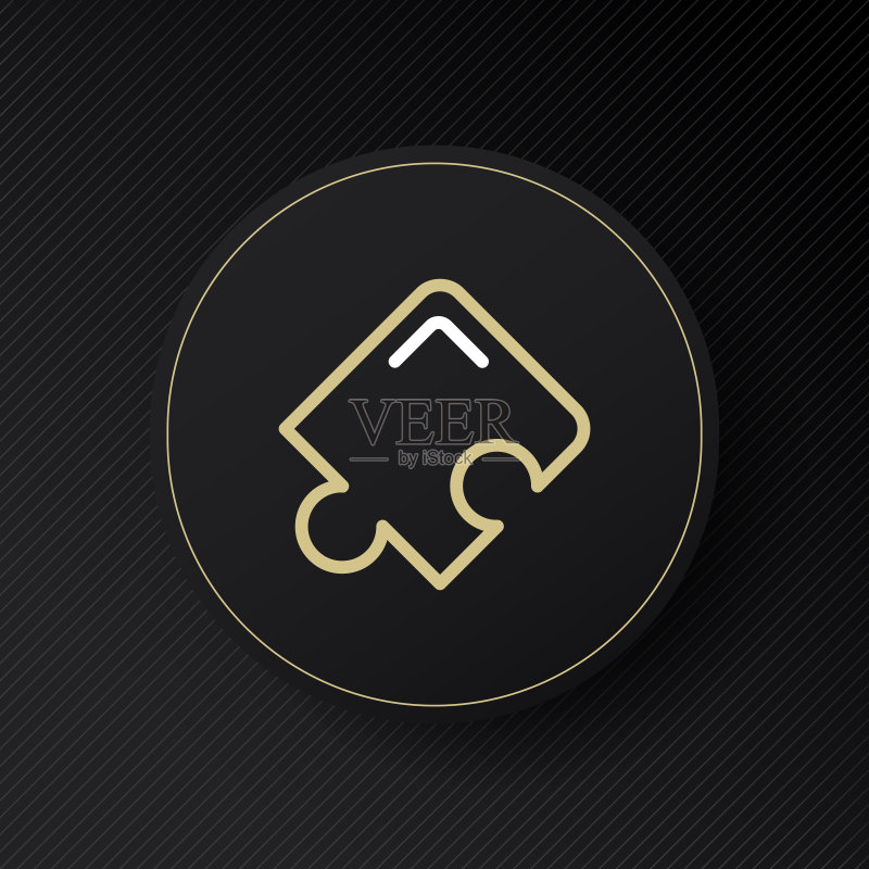 拼图线条图标,未解之谜,问题。解谜。创造性思维概念。用于商业和广告的矢量线条图标图标素材