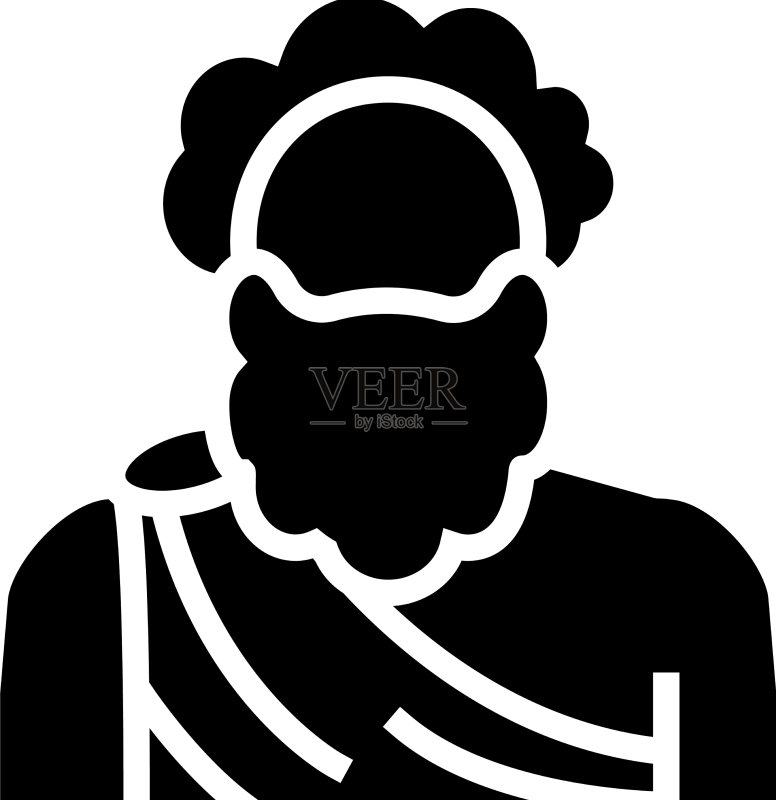 古希腊人物Glyph图标图标素材