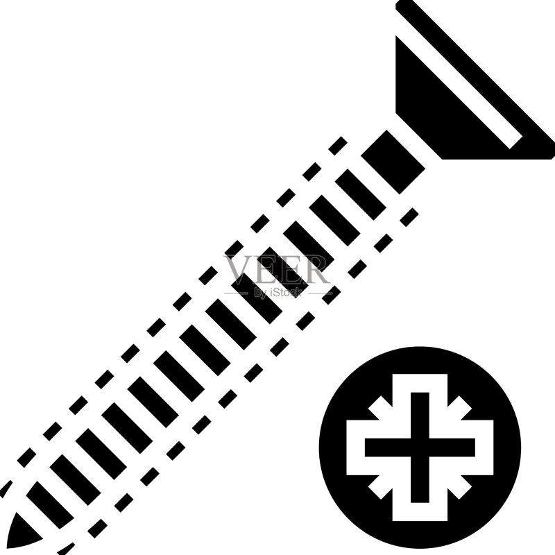 木螺钉轮廓图标图标素材