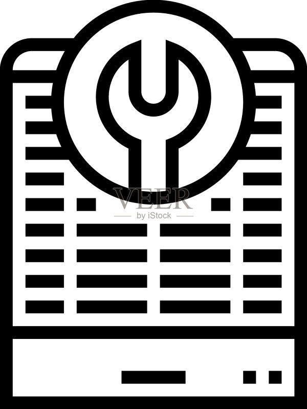 热泵维修线性图标图标素材