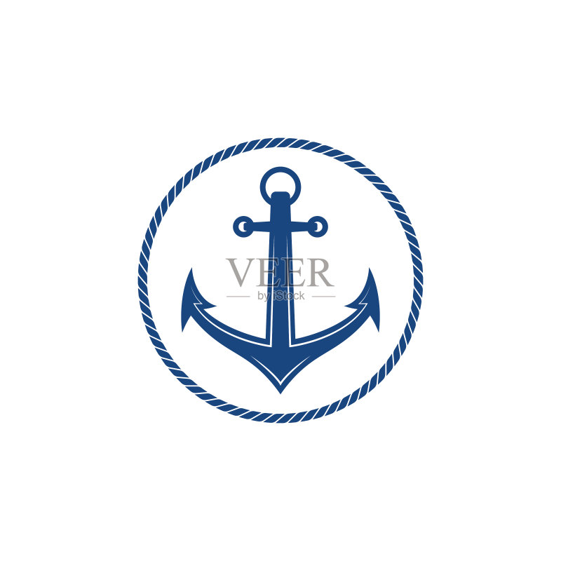 船锚图标Logo模板图标素材