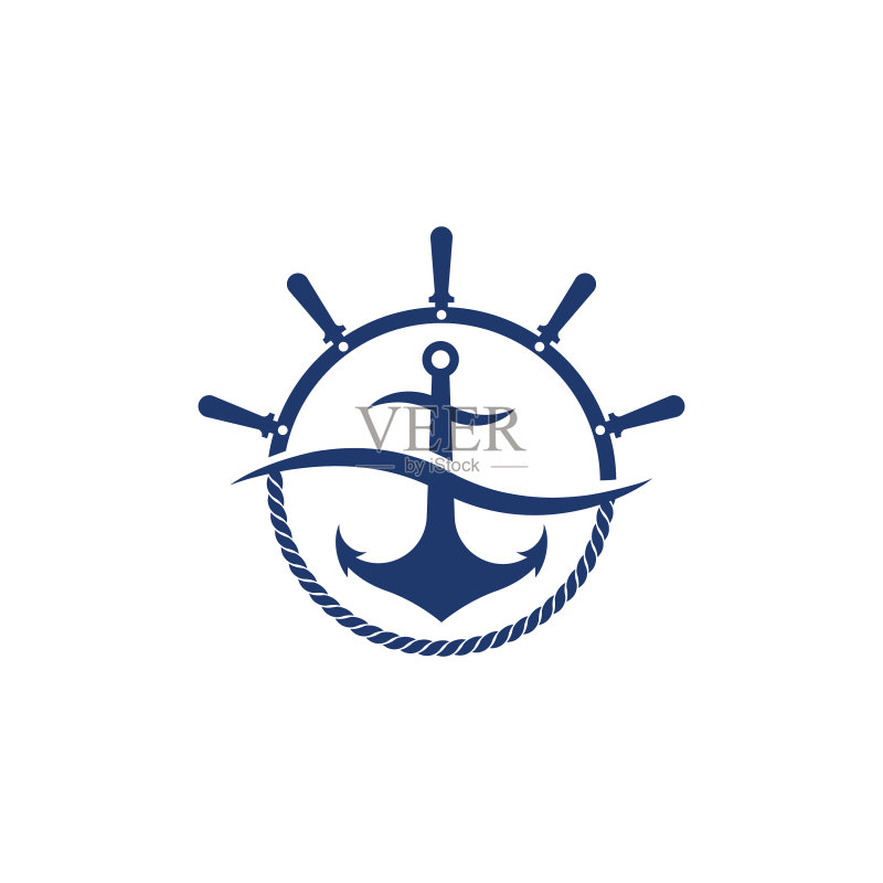 船锚图标Logo模板图标素材