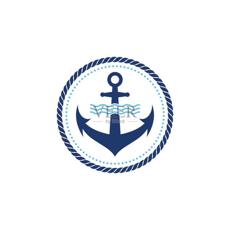 船锚图标Logo模板图标素材