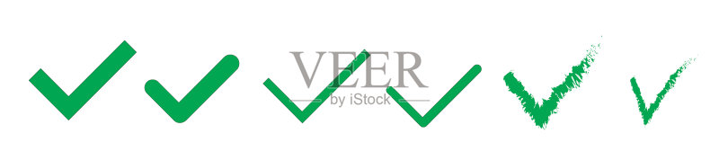 绿色叉号V图标删除符号图标素材
