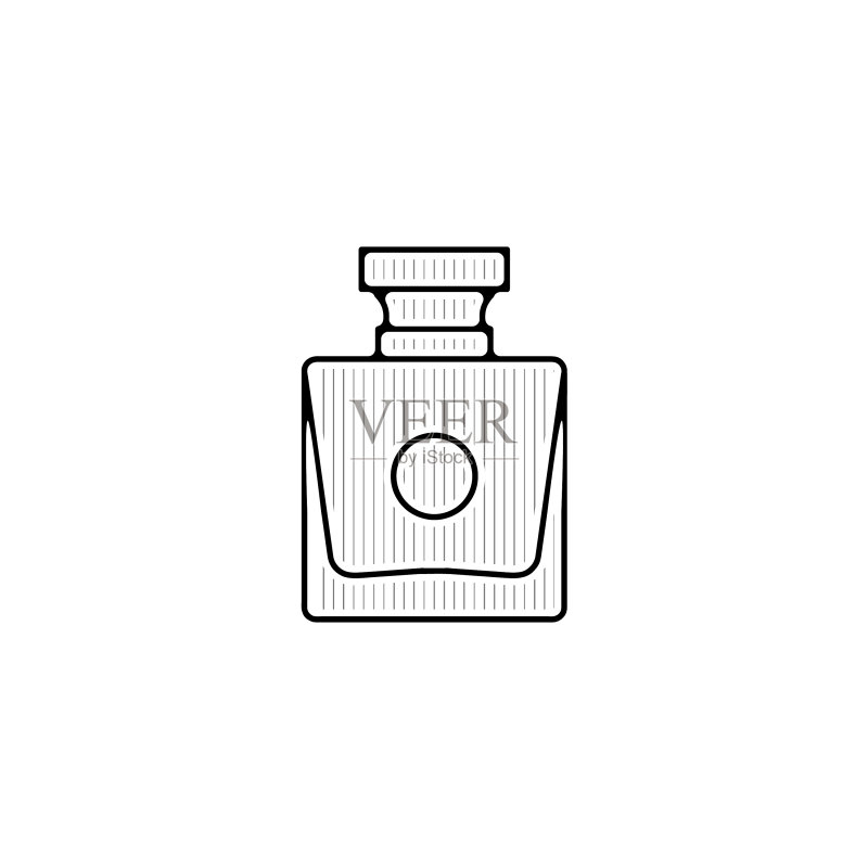 手绘香水细线图标图标素材